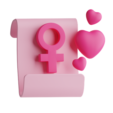 Derechos de las mujeres  3D Icon