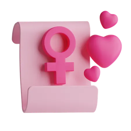 Derechos de las mujeres  3D Icon