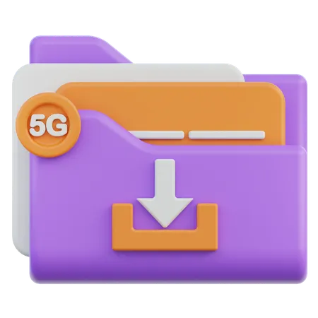 Descarga de datos 5g  3D Icon