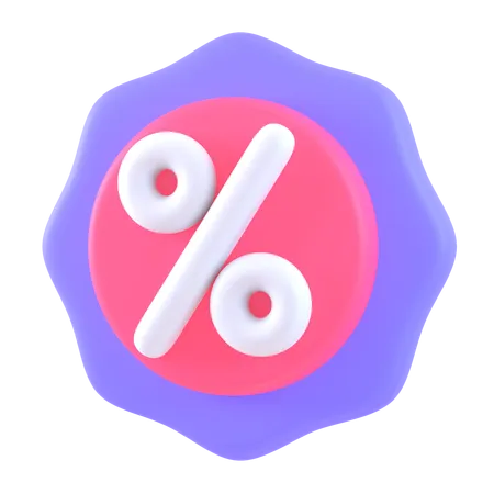 Descuento  3D Icon