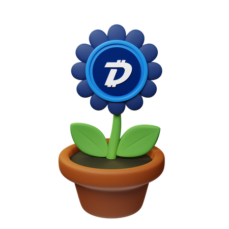 Vaso criptográfico dgb  3D Icon