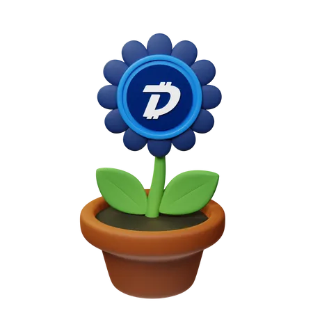 Vaso criptográfico dgb  3D Icon