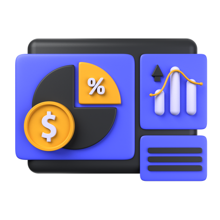 Diagrama de investimento  3D Icon