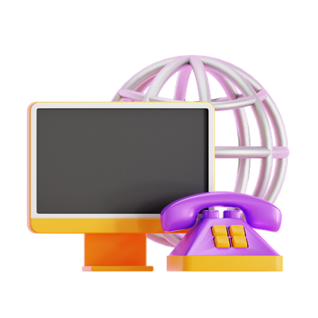 Dial Up Connection  3D Icon