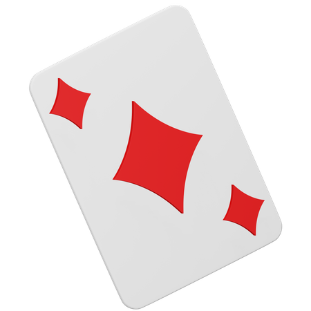 Diamond Poker Playing Card  3D Icon