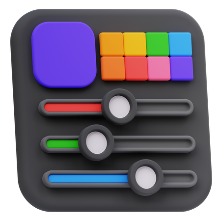 Diapositivas de color  3D Icon