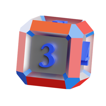 サイコロ面3  3D Icon