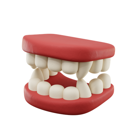 Dientes de vampiro  3D Icon