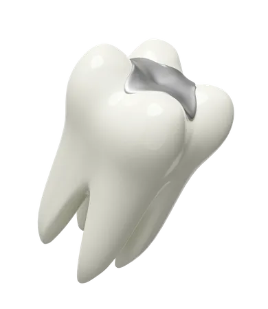 Modelo de dientes molares.  3D Illustration