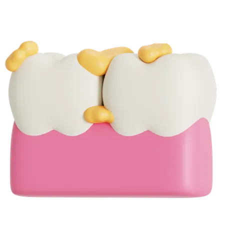 Dientes sucios  3D Icon