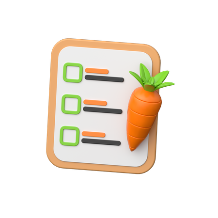 Diet Plan  3D Icon