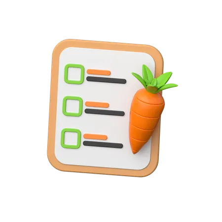 Diet Plan  3D Icon