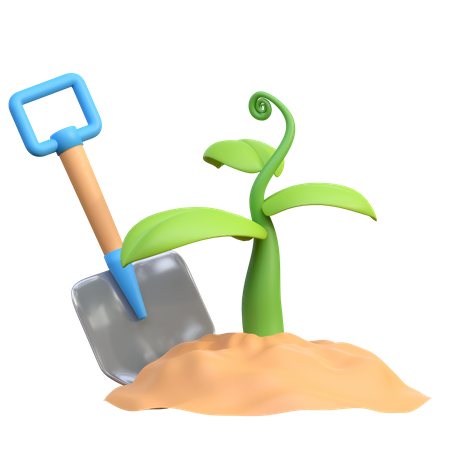 Digging Plant  3D Icon