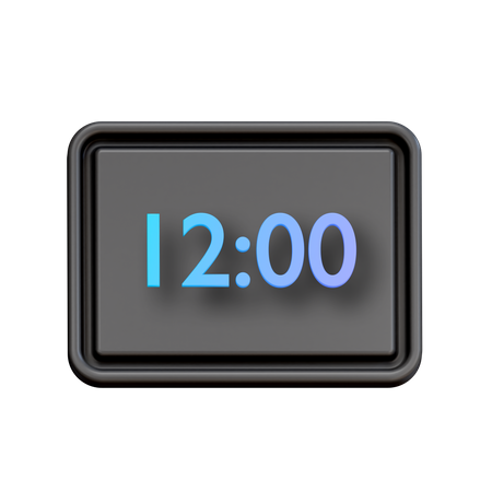 Digital Clock  3D Illustration