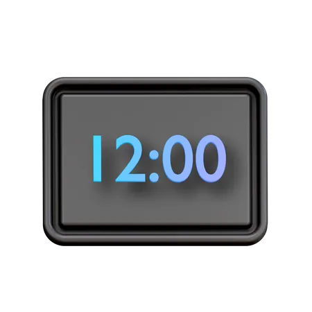 Digital Clock  3D Illustration