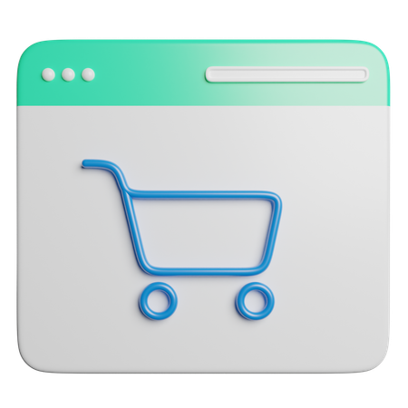 Digital shopping  3D Icon