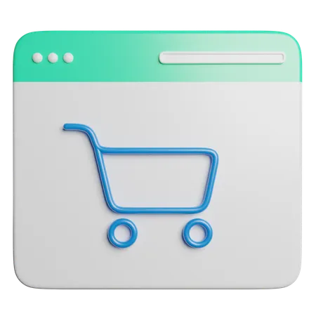 Digital shopping  3D Icon