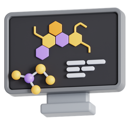 Digitale Chemie  3D Icon