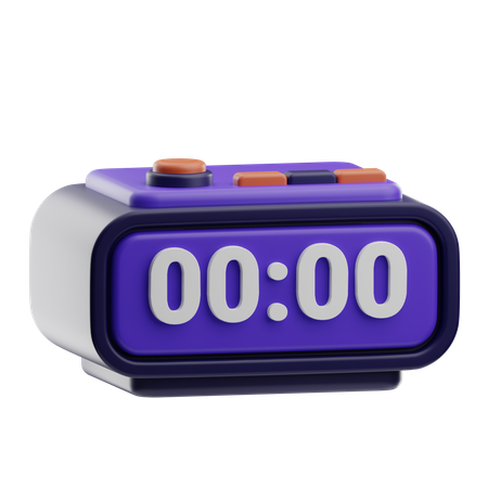 Digitaluhr  3D Icon