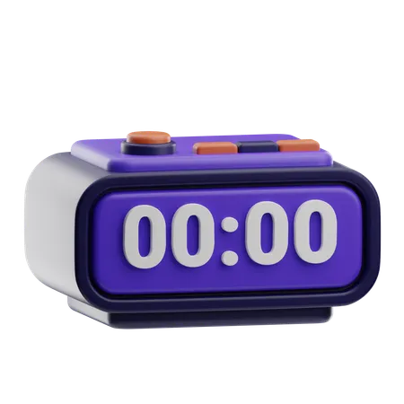 Digitaluhr  3D Icon