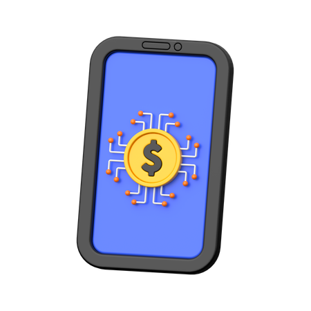 Dinero digital  3D Icon