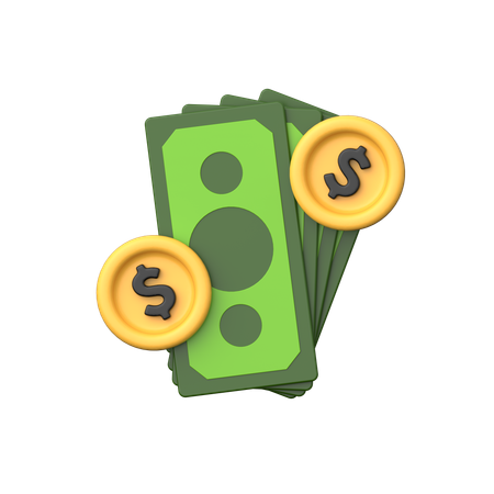 Dinero en dólares  3D Icon