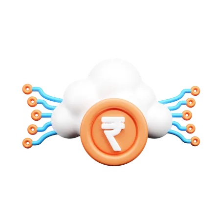 Dinero en la nube  3D Icon