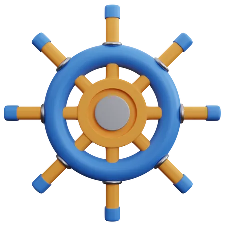 Dirección de barco  3D Icon