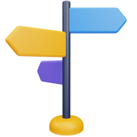 Direction Board  3D Icon