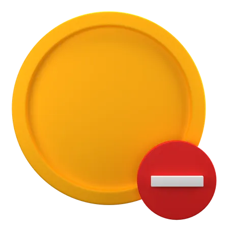 Disable Coin  3D Icon