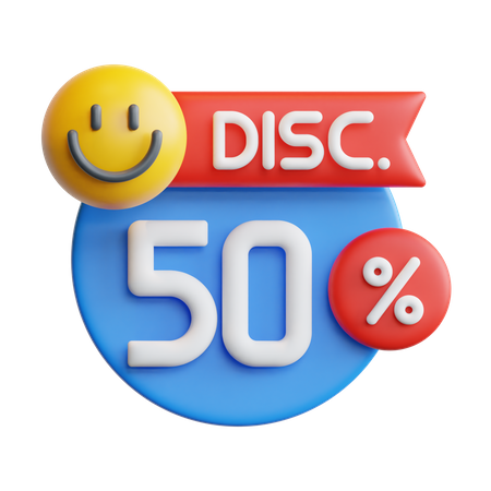 Discount 50  3D Icon