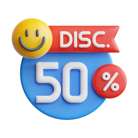 Discount 50  3D Icon