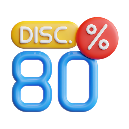 Discount 80  3D Icon