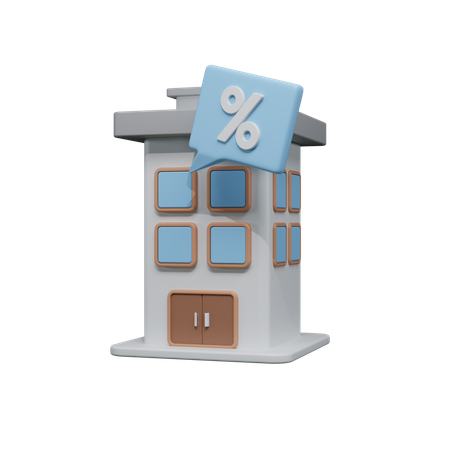 Discount building  3D Icon