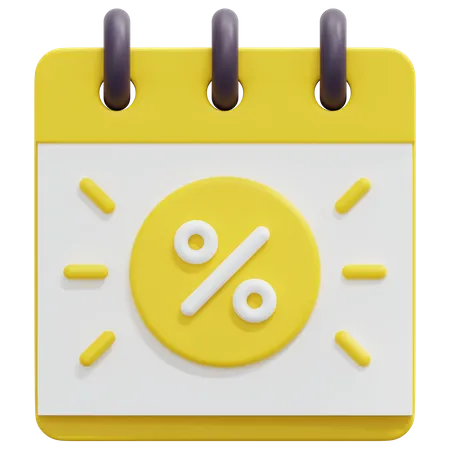 Discount Date  3D Icon