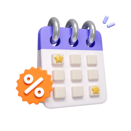 Discount Date  3D Icon