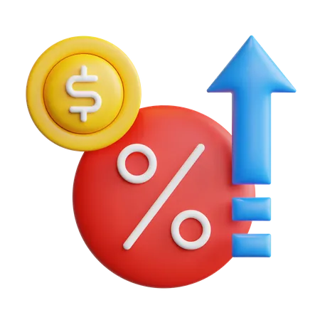 Discount Growth  3D Icon