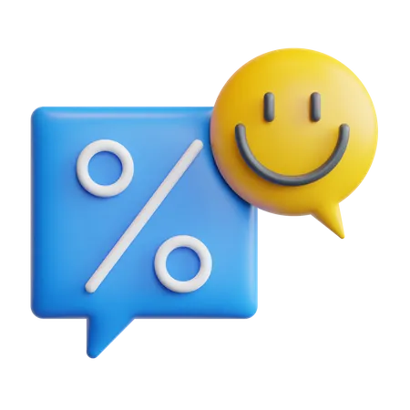 Discount Message  3D Icon