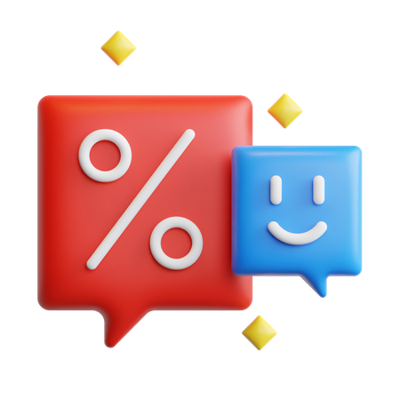 Discount Message  3D Icon