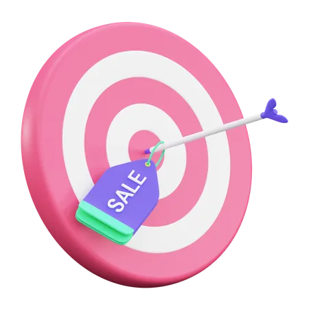 Discount Target  3D Illustration