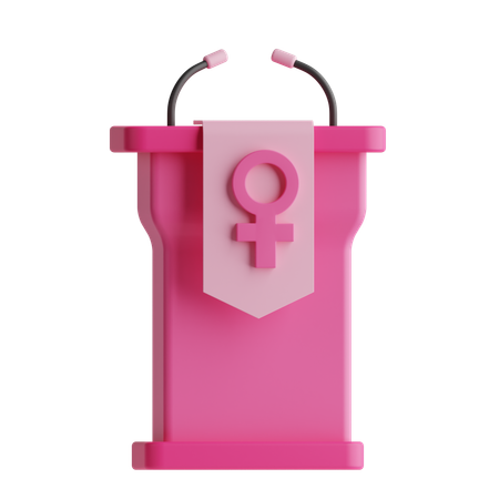 Discurso del día de la mujer  3D Icon