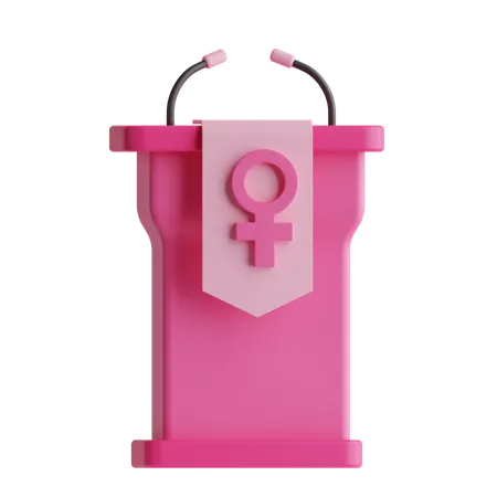 Discurso del día de la mujer  3D Icon