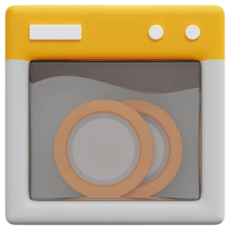 Dish Washer  3D Icon