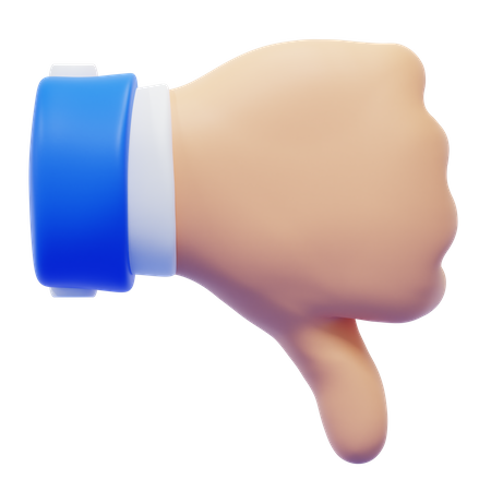 Dislike Hand Gesture  3D Icon