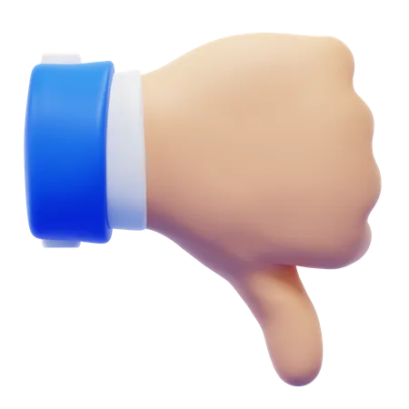 Dislike Hand Gesture  3D Icon