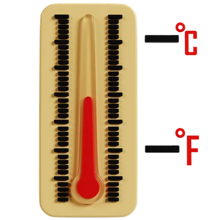 Dispositivo analógico de medição de temperatura  3D Icon