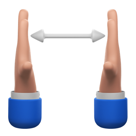 Distance Measurement Hands Gesture  3D Icon