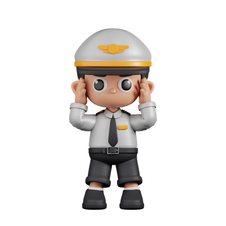 Dizzy Pilot  3D Illustration