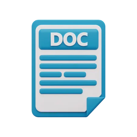 Doc file  3D Icon