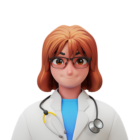 Mujer doctora  3D Illustration